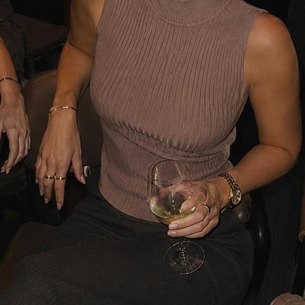 Madison Women's Brown and Tan Top